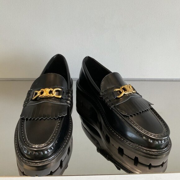 CELINE Women's Black Loafers